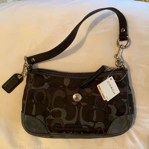 NWT Coach bag in fabric and suede w logo.. vintage